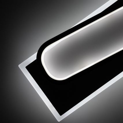 Brilagi - LED димируемо таванно осветително тяло OUTLINE LED/52W/230V 3000-6000K 15x60 cm бяло/черно + дистанционно управление