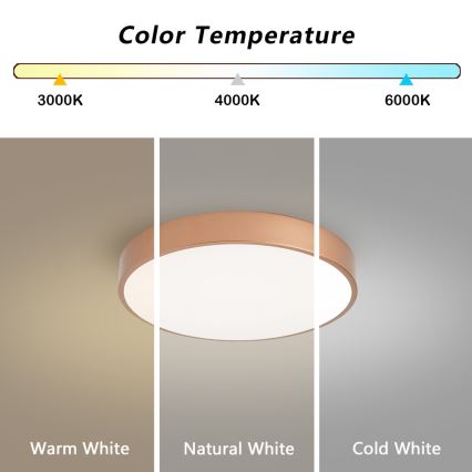 Brilagi - Димируем LED плафон POOL LED/48W/230V 3000–6000K Ø 40 см бронзов + дистанционно управление