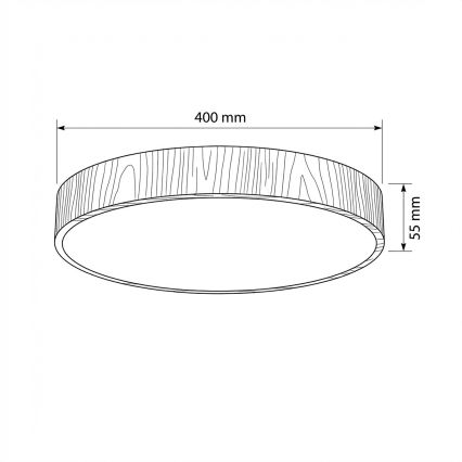 Brilagi - LED димируемо таванно осветително тяло POOL LED/50W/230V 3000-6000K, Ø 40 см, дървесен декор + дистанционно управление