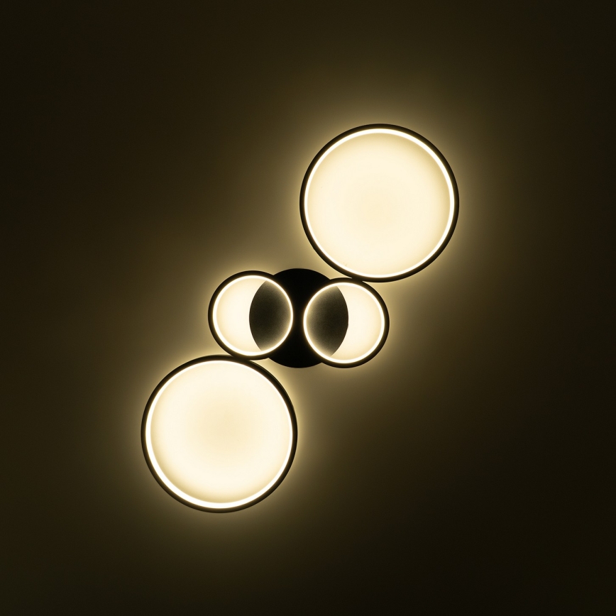Brilagi - димируемо LED таванно осветително тяло RINGO LED/34W/230V 3000-6000K 28x78 cm черно + дистанционно управление