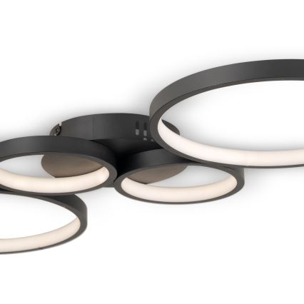 Brilagi - димируемо LED таванно осветително тяло RINGO LED/34W/230V 3000-6000K 28x78 cm черно + дистанционно управление