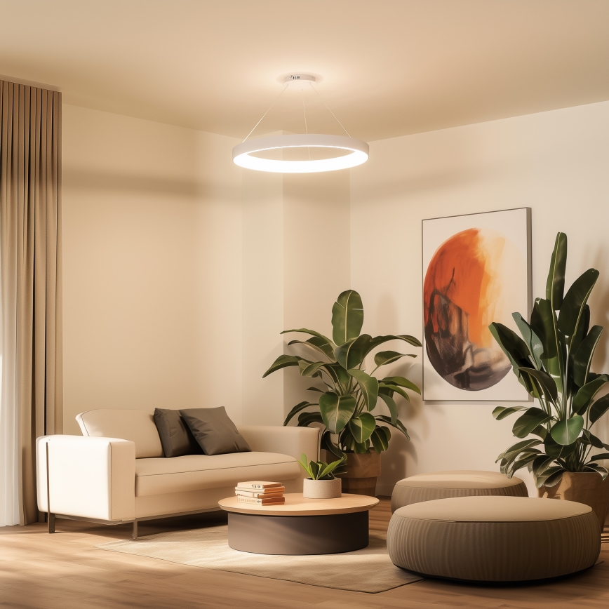 Brilagi - LED димируема полилей на кабел FALCON II LED/108W/230V 3000-6500K Ø 80 см бял + дистанционно управление