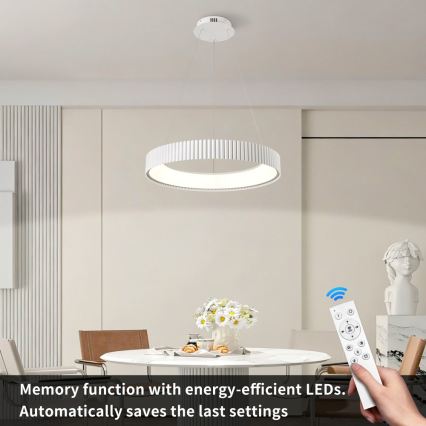 BRILAGI - LED димируем полилей на кабел FALCON MODERN LED/54W/230V 3000-6000K Ø 60 cm бял + дистанционно управление