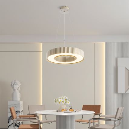 Brilagi - LED димируем полилей на кабел LUMIX LED/48W/230V 3000-6000K бежов, диаметър 50 cm + дистанционно управление