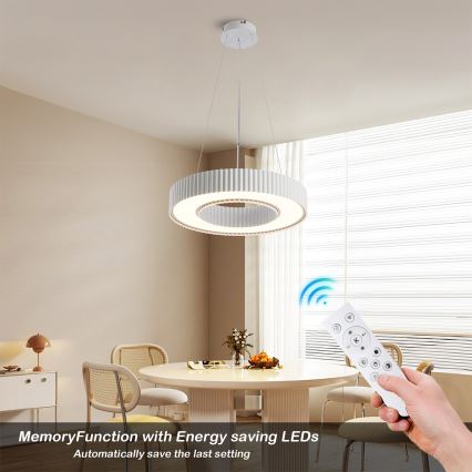 Brilagi - LED полилей с възможност за димиране на кабел LUMIX LED/48W/230V 3000-6000K бял Ø 50 см + дистанционно управление