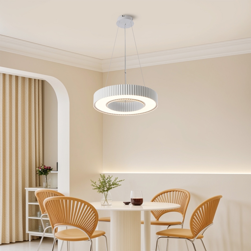 Brilagi - LED полилей с възможност за димиране на кабел LUMIX LED/48W/230V 3000-6000K бял Ø 50 см + дистанционно управление