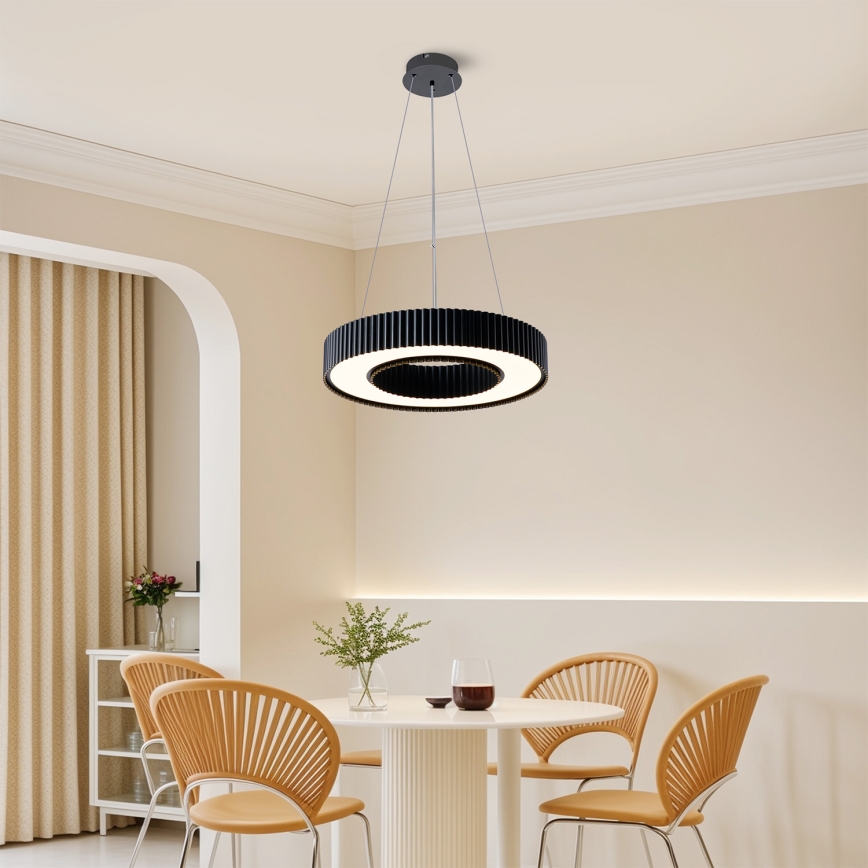 Brilagi - Димируем висящ полилей на кабел LUMIX LED/48W/230V 3000-6000K, черен, диаметър 50 cm + дистанционно управление