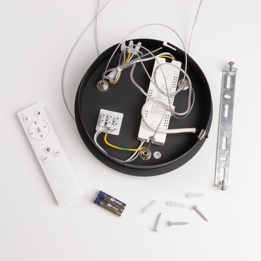 Brilagi - Димируем LED полилей на кабел FALCON LED/80W/230V 3000-6500K диаметър 60 см черен + дистанционно управление