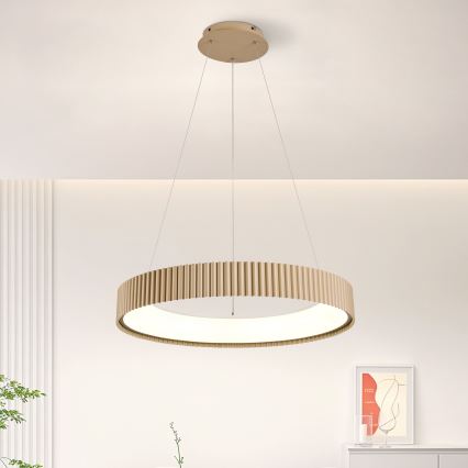Brilagi - LED димируема люстра на кабел FALCON MODERN LED/54W/230V 3000-6500K Ø 60 cm бежова + дистанционно управление