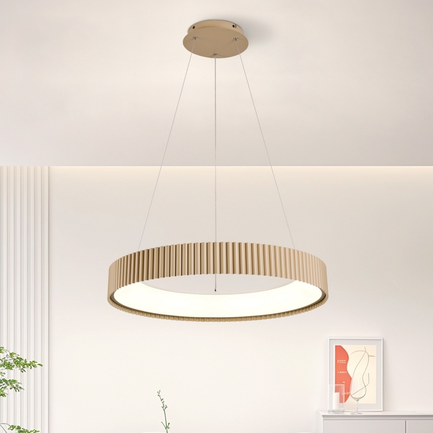 Brilagi - LED димируема люстра на кабел FALCON MODERN LED/54W/230V 3000-6500K Ø 60 cm бежова + дистанционно управление