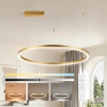 Brilagi - димируем LED полилей на кабел PORTOFINO, LED/60W/230V, 3000-6000K, Ø 80 см, златен + дистанционно управление