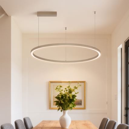 Brilagi - LED полилей на кабел с възможност за димиране PORTOFINO LED/60W/230V 3000-6000K диам. 80 cm бежов + дистанционно управление