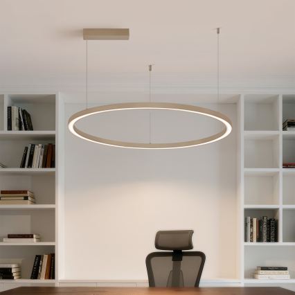 Brilagi - LED полилей на кабел с възможност за димиране PORTOFINO LED/60W/230V 3000-6000K диам. 80 cm бежов + дистанционно управление