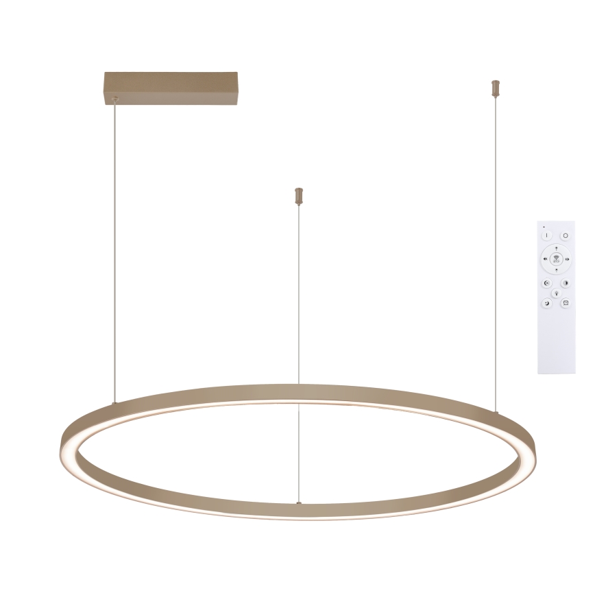 Brilagi - LED полилей на кабел с възможност за димиране PORTOFINO LED/60W/230V 3000-6000K диам. 80 cm бежов + дистанционно управление