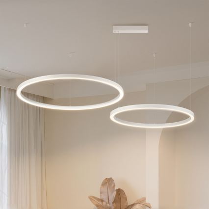 Brilagi - Полилей на кабел с възможност за димиране PORTOFINO LED/98W/230V 3000-6000K бял + дистанционно управление