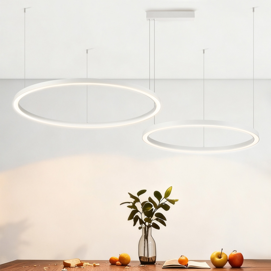 Brilagi - Полилей на кабел с възможност за димиране PORTOFINO LED/98W/230V 3000-6000K бял + дистанционно управление