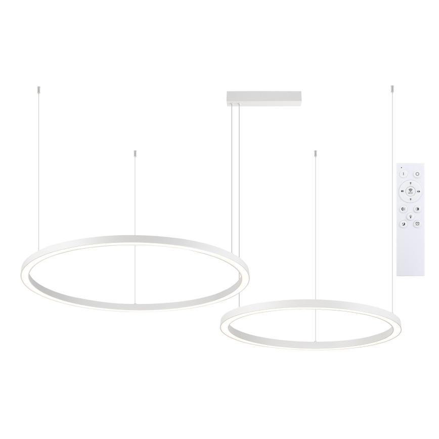 Brilagi - Полилей на кабел с възможност за димиране PORTOFINO LED/98W/230V 3000-6000K бял + дистанционно управление