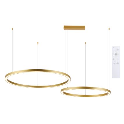 Brilagi - LED полилей с регулируема яркост на кабел PORTOFINO LED/98W/230V 3000-6000K златист + дистанционно управление