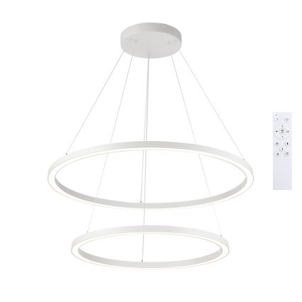 Brilagi - Димируем полилей на кабел PORTOFINO LED/98W/230V 3000–6000K Ø 80 см бял + дистанционно управление