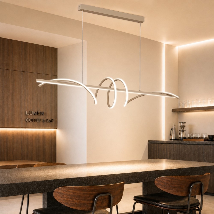 BRILAGI - LED люстра на кабел със възможност за димиране SIGNATURE LED/50W/230V 3000-6000K 120 cm бежова + дистанционно управление