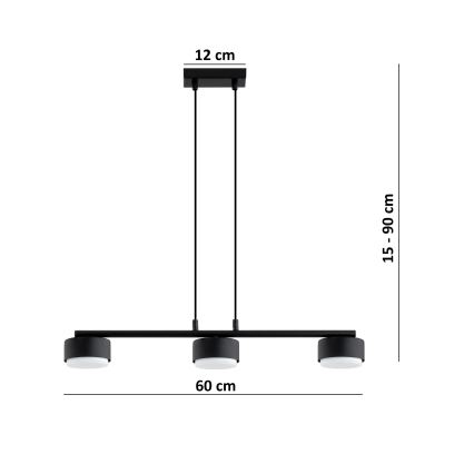 Brilagi - LED RBG+CCT Димируем полилей на кабел MONO 3xGX53/14W/230V 2700-6500K Wi-Fi Tuya черен