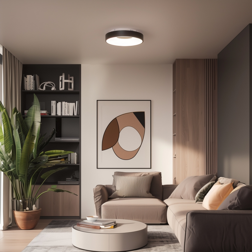 Brilagi - LED таванно осветително тяло с функция за димиране FALCON II LED/67W/230V 3000-6500K Ø 40 см черно + дистанционно управление