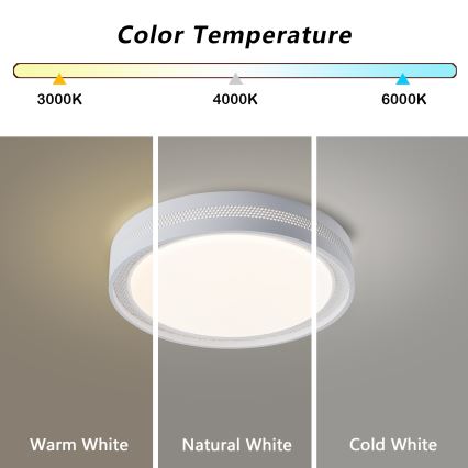 Brilagi - LED димируемо таванно осветително тяло KREON LED/54W/230V 3000-6000K черно, диаметър 38 см + дистанционно управление