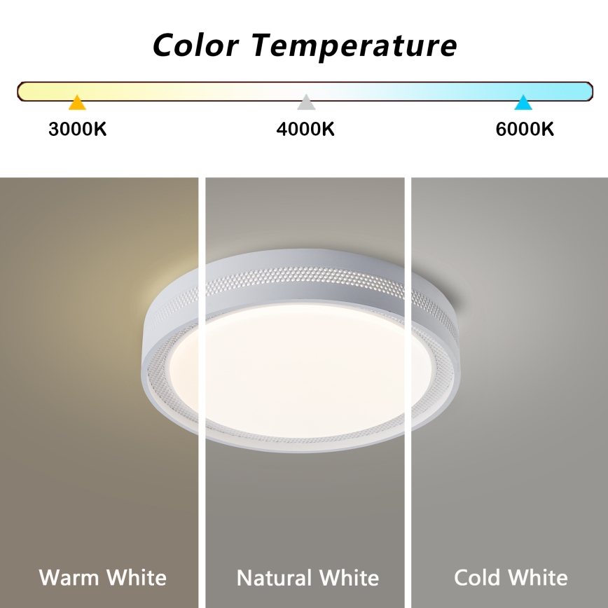 Brilagi - LED димируемо таванно осветително тяло KREON LED/54W/230V 3000-6000K черно, диаметър 38 см + дистанционно управление