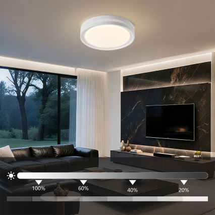 Brilagi - LED димируемо таванно осветително тяло KREON LED/54W/230V 3000-6000K черно, диаметър 38 см + дистанционно управление