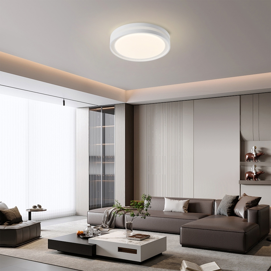 Brilagi - LED димируемо таванно осветително тяло KREON LED/54W/230V 3000-6000K черно, диаметър 38 см + дистанционно управление
