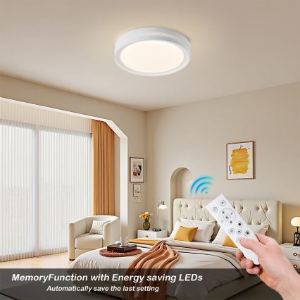 Brilagi - LED димируемо таванно осветително тяло KREON LED/54W/230V 3000-6000K черно, диаметър 38 см + дистанционно управление