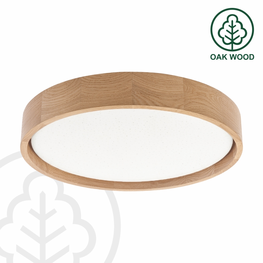 Brilagi - LED димируемо таванно осветително тяло MANAROLA SMART STARS LED/24W/230V 3000-6000K Wi-Fi Tuya Beacon Ø 41 см дъб + дистанционно управление