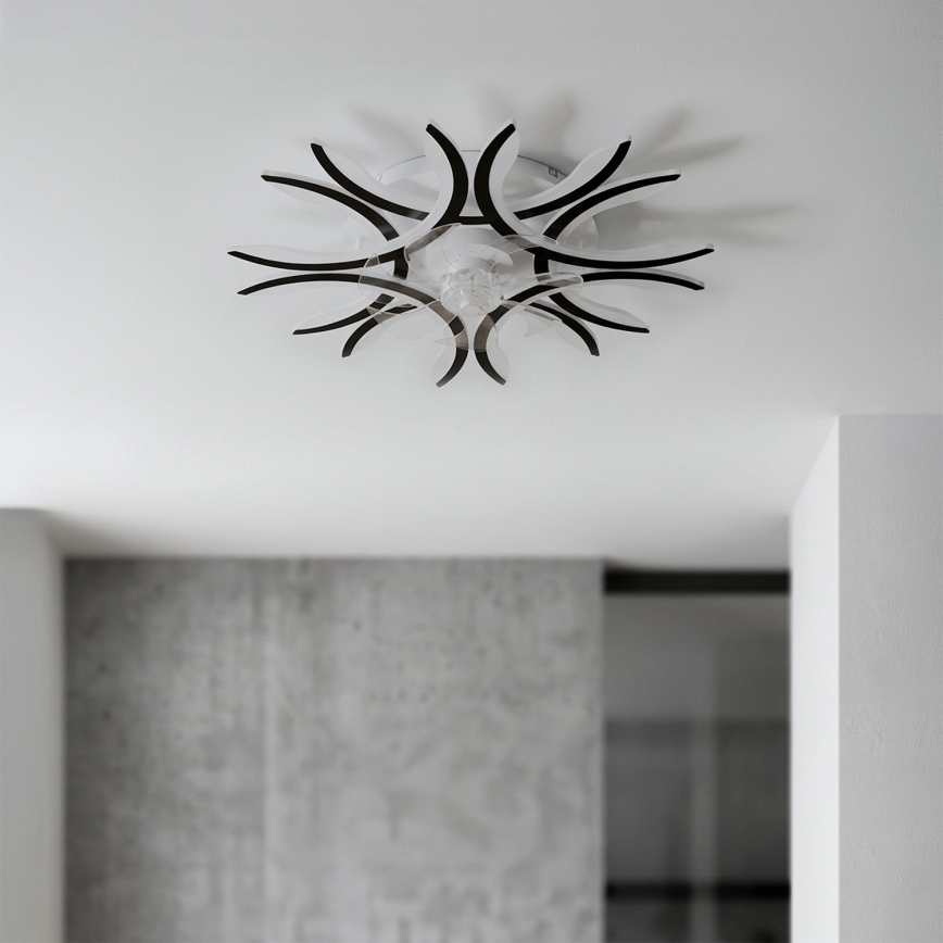 Brilagi - LED димируем таванен вентилатор LED/70W/230V Ø 76 см черен + дистанционно управление