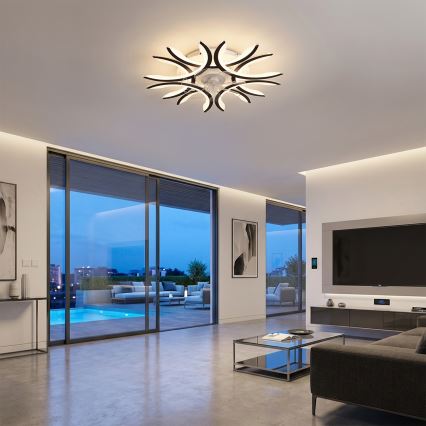 Brilagi - LED димируем таванен вентилатор LED/70W/230V Ø 76 см черен + дистанционно управление