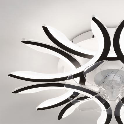 Brilagi - LED димируем таванен вентилатор LED/70W/230V Ø 76 см черен + дистанционно управление