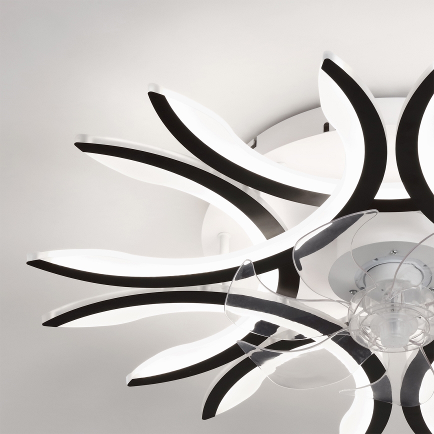 Brilagi - LED димируем таванен вентилатор LED/70W/230V Ø 76 см черен + дистанционно управление