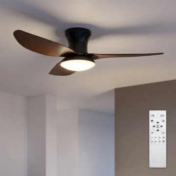 Brilagi - Димируем LED таванен вентилатор LED/38W/230V 3000-6500K Ø 100 см черен/кафяв + дистанционно управление