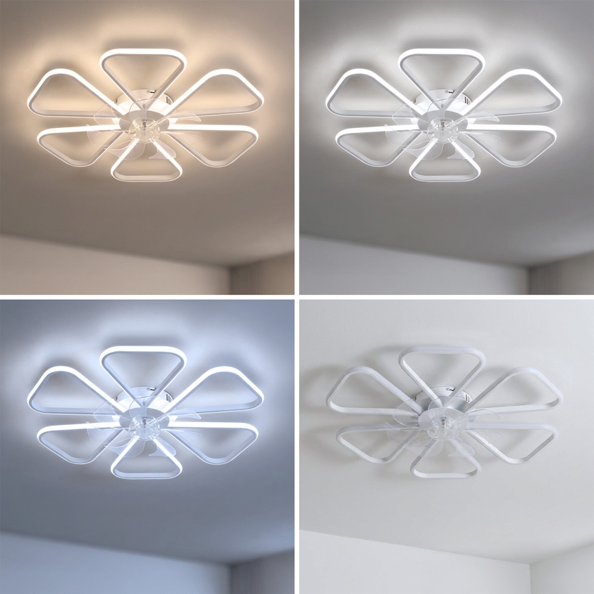 Brilagi - Димируем LED таванен вентилатор LED/38W/230V Ø 76 см бял + дистанционно управление