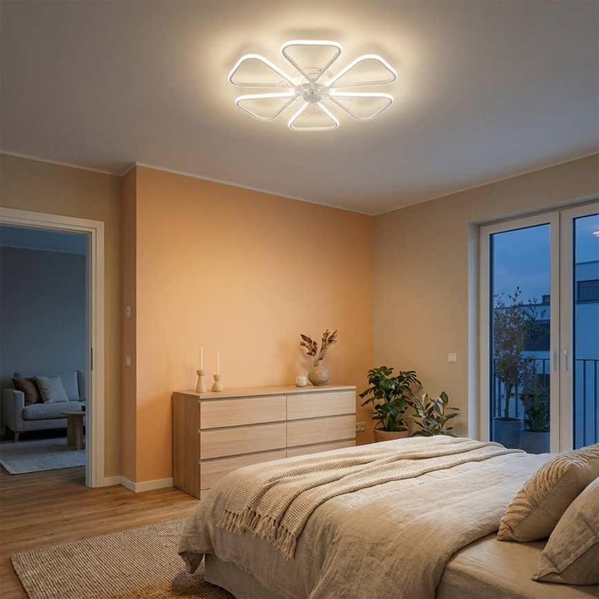Brilagi - Димируем LED таванен вентилатор LED/38W/230V Ø 76 см бял + дистанционно управление