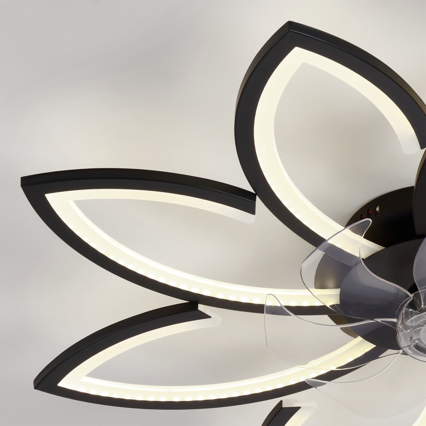 Brilagi - LED димируем таванен вентилатор LED/43W/230V 3000-6500K pr. 90 cm черен + дистанционно управление