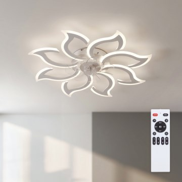 Brilagi - Димируем LED таванен вентилатор LED/44W/230V 3000-6500K Ø 90 cm бял + дистанционно управление