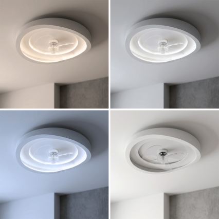 Brilagi - Димируем LED таванен вентилатор LED/80W/230V 3000-6500K Ø 50 см бял + дистанционно управление