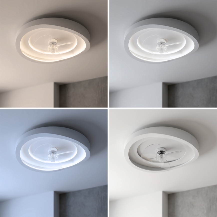 Brilagi - Димируем LED таванен вентилатор LED/80W/230V 3000-6500K Ø 50 см бял + дистанционно управление