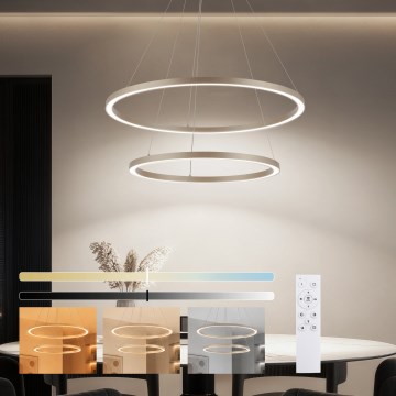 Brilagi - Димируем LED висящ полилей на кабел PORTOFINO LED/98W/230V 3000-6000K Ø 80 см бежов + дистанционно управление