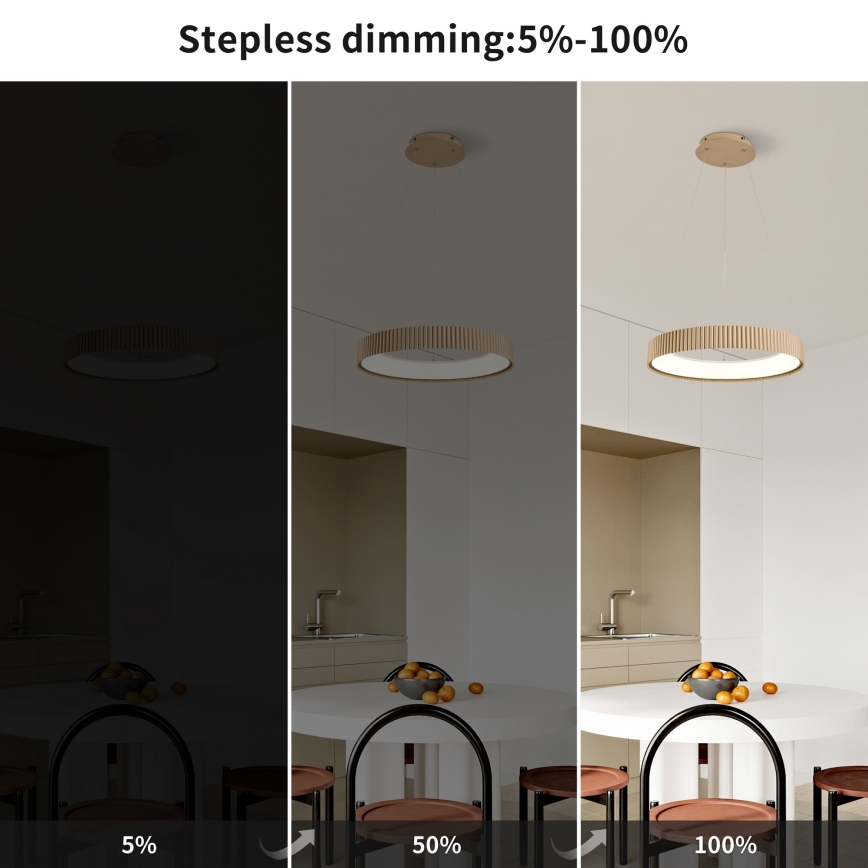 Brilagi - Димируем LED полилей на кабел FALCON MODERN LED/30W/230V 3000-6500K 40 cm бежов + дистанционно управление