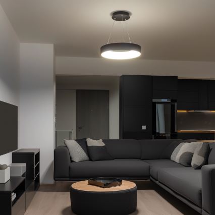 Brilagi - Димируем LED висящ полилей на кабел FALCON LED/40W/230V 3000-6500K Ø 45 см, черен + дистанционно управление