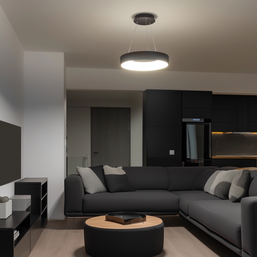 Brilagi - Димируем LED висящ полилей на кабел FALCON LED/40W/230V 3000-6500K Ø 45 см, черен + дистанционно управление