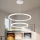 Brilagi - Димируем полилей на кабел PORTOFINO LED/98W/230V 3000–6000K Ø 80 см бял + дистанционно управление