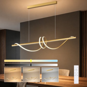 BRILAGI - Димируем полилей на кабел SIGNATURE LED/50W/230V 3000-6000K 120 cm златен + дистанционно управление