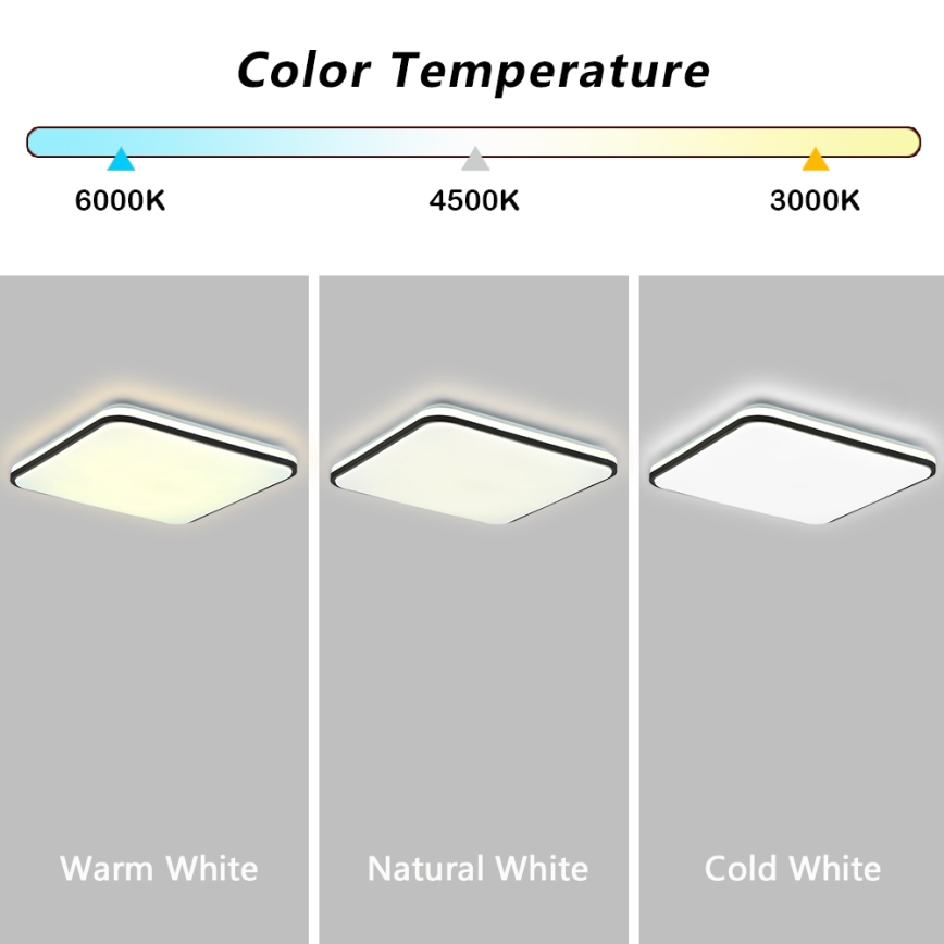 Brilagi - Димируем плафон SMART LED/24W/230V 43x43 cm 3000-6000K Wi-Fi Tuya Beacon + дистанционно управление